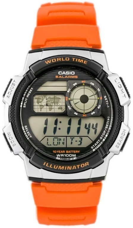 CASIO ZEGAREK MĘSKI CASIO AE-1000W 4BV (zd073d) - WORLD TIME AE-1000W 4BVDF