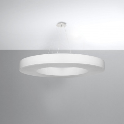Sollux Lighting LAMPA wisząca abażurowa OPRAWA zwis okrągły biały SL797