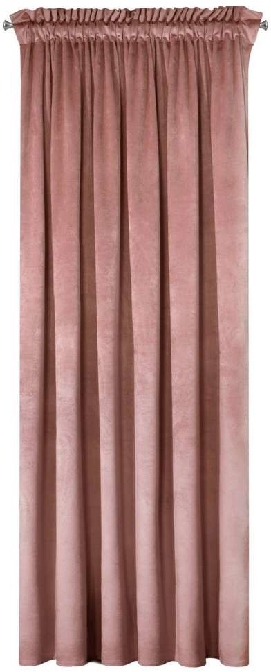 Euro Firany Zasłona 135 x 270 Dekoracyjna Velvet Rosa C. Róż 1210553
