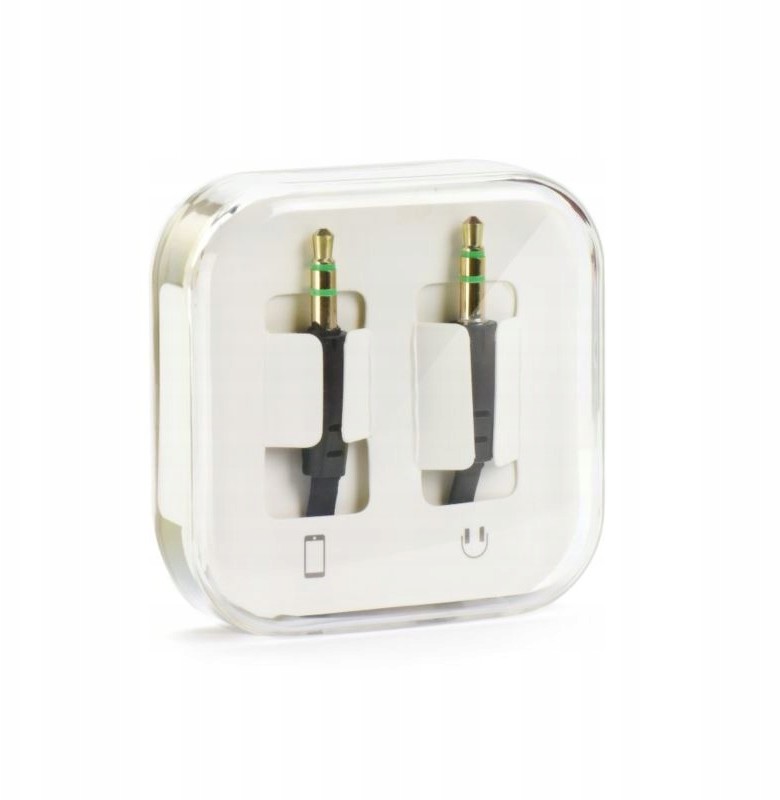 Adapter Aux Mini Jack 3,5mm 1m czarny Box