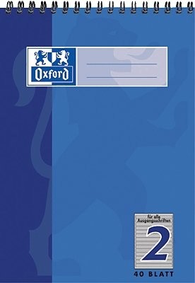 Oxford Blok spiralny  100050385 linie 2  A5, 40 arkuszy, 90 G/M 100050385