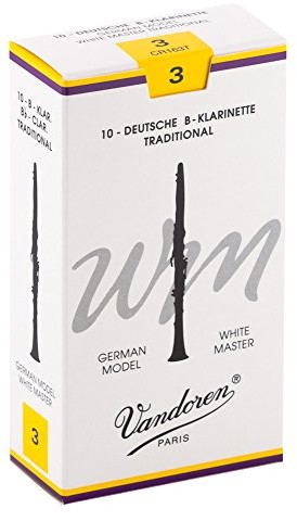 VANDOREN vandoren liście B-klarnet niemiecki 3,0 White Master Traditional CR163T