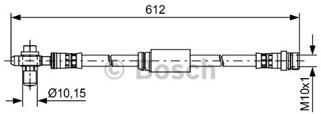 BOSCH Przewód hamulcowy elastyczny 1 987 481 631