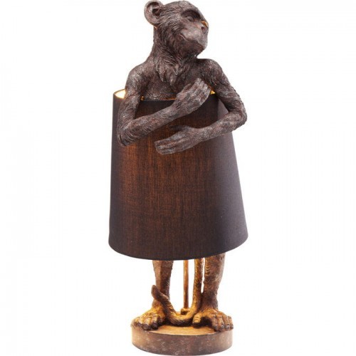 KARE Lampa stołowa Animal Monkey Brown Black 61601