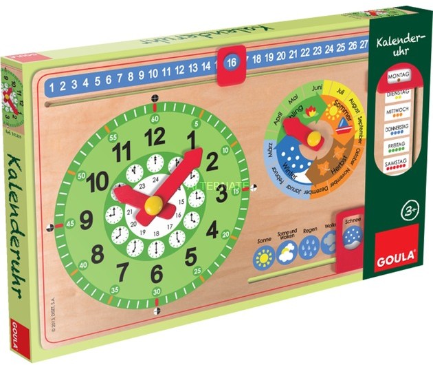 JUMBO Calendar Clock (Ge), Nauka i zabawy 8410446513194