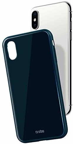 SBS Twarde etui (do iPhone XS/X, ze szkła) niebieskie TECOVVITROIPXB