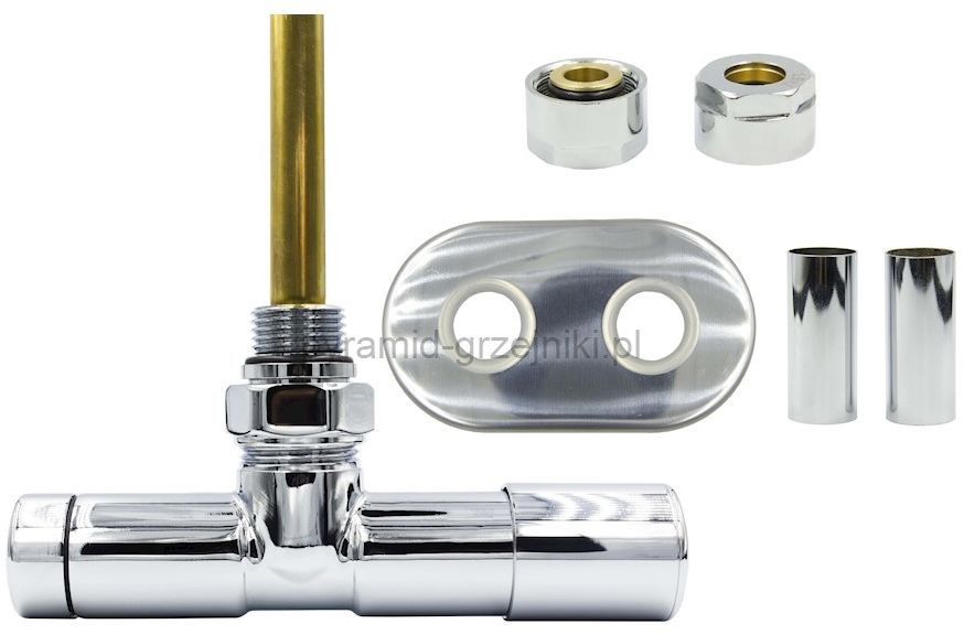 Varioterm Zawór jednootworowy regulacyjny UNICO All in One rozeta owalna - chrom miedź 15 mm prawy A000M875A002/P(Cu)