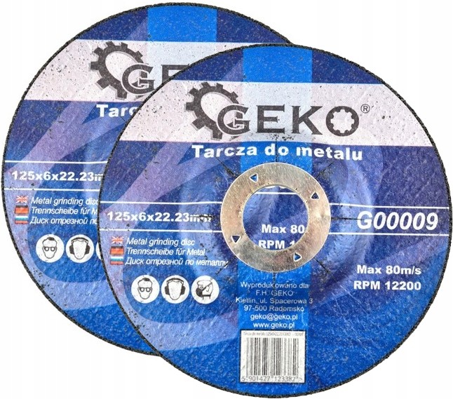 Geko Tarcza Do Szlifowania Metalu 125x22,23x6mm