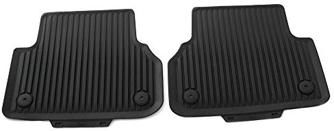 Audi Oryginalna  A5 (typ B9 °F5, od 2017 R.) Cabrio Premium dywaniki gumowe 2-częściowy z tyłu gumowe dywaniki Cabriolet matowym czarnym 8 W7061511 a 041 we wszystkich warunkach 8W7061511A041