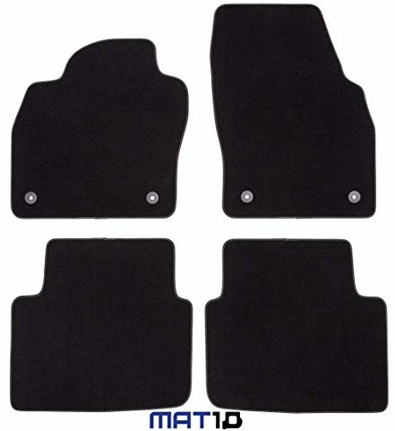 MAT10 MAT10 000091SV002  Skoda Silver-Line: Skoda Scala samochód kompaktowy od roku produkcji 2019-02  X dywaniki samochodowe welurowe jakość premium, 4-częściowy, kolor czarny 000091SV002