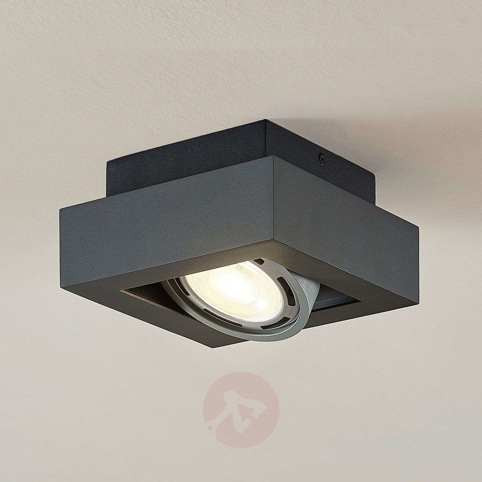 ARCCHIO Spot sufitowy LED Ronka, GU10, 1-pkt., ciemnoszary