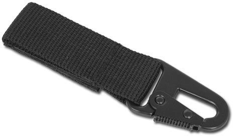 Mil-Tec Trok z metalowym karabinkiem - 70 mm czarny (15916002) 15916002
