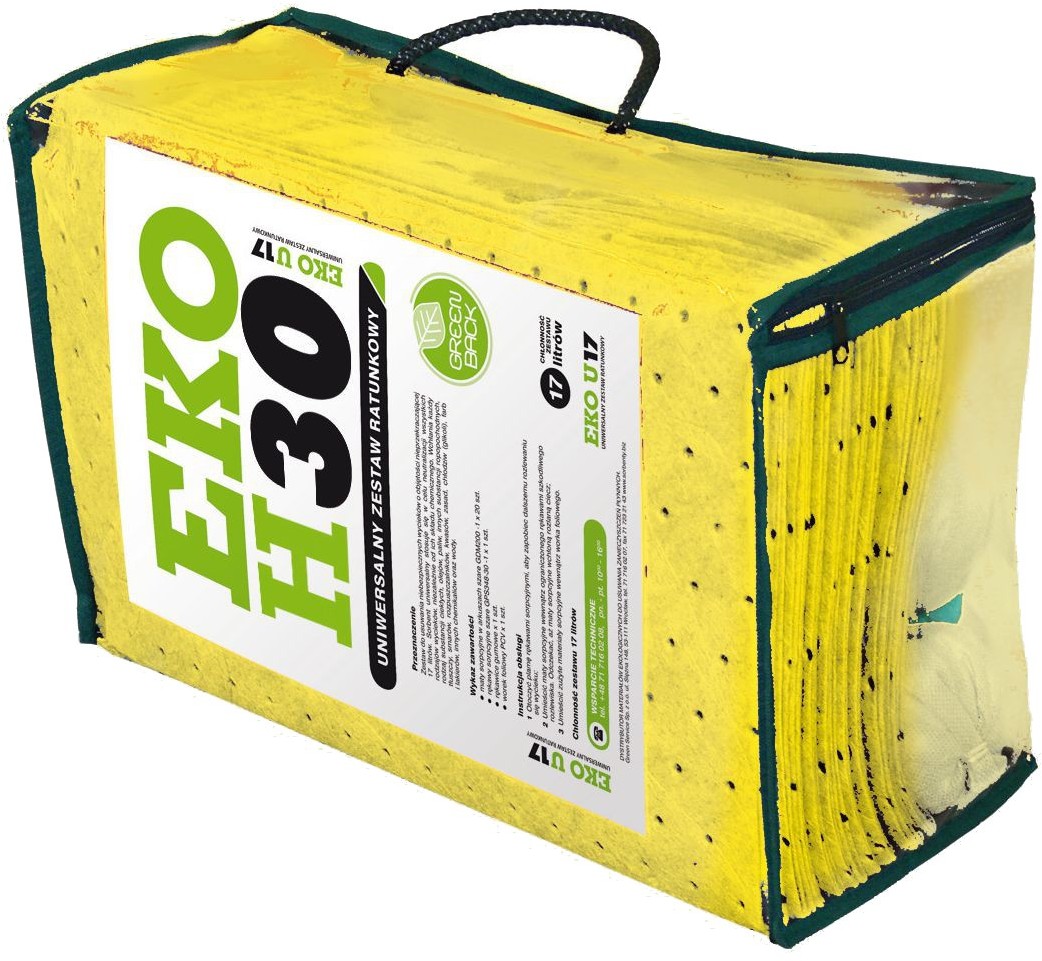 Producent Green Service Zestaw Ratunkowy Chemiczny Eko H30, Chłonność 31 L. Żółty 31 L.