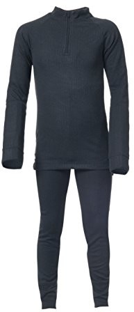 Trespass Trespass Unite360, czarny X, M, szybkoschnący zestaw bazowy (spodnie i top z długim rękawem) 170 g/m2 dorośli unisex, średnia, czarna