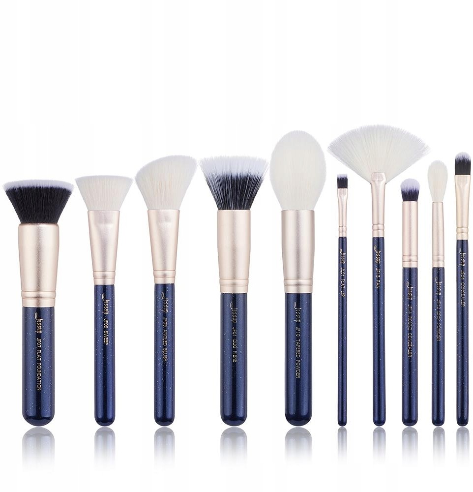 Jessup T481 Zestaw 10 pędzli prussian blue/golden