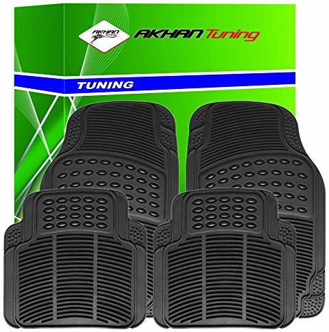 akhan FUM03G 4-częściowy zestaw dywaników samochodowych, czarne gumy A38471400T