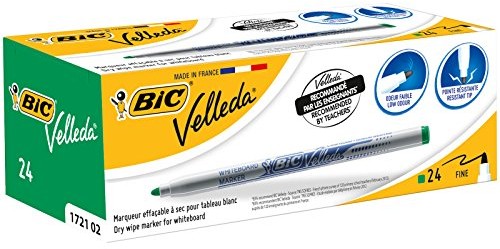 BIC Velleda 1721 ketony Whiteboard Marker (okrągła końcówka, 1,5 MM) opakowanie po 24 sztuk czarna 841839-V