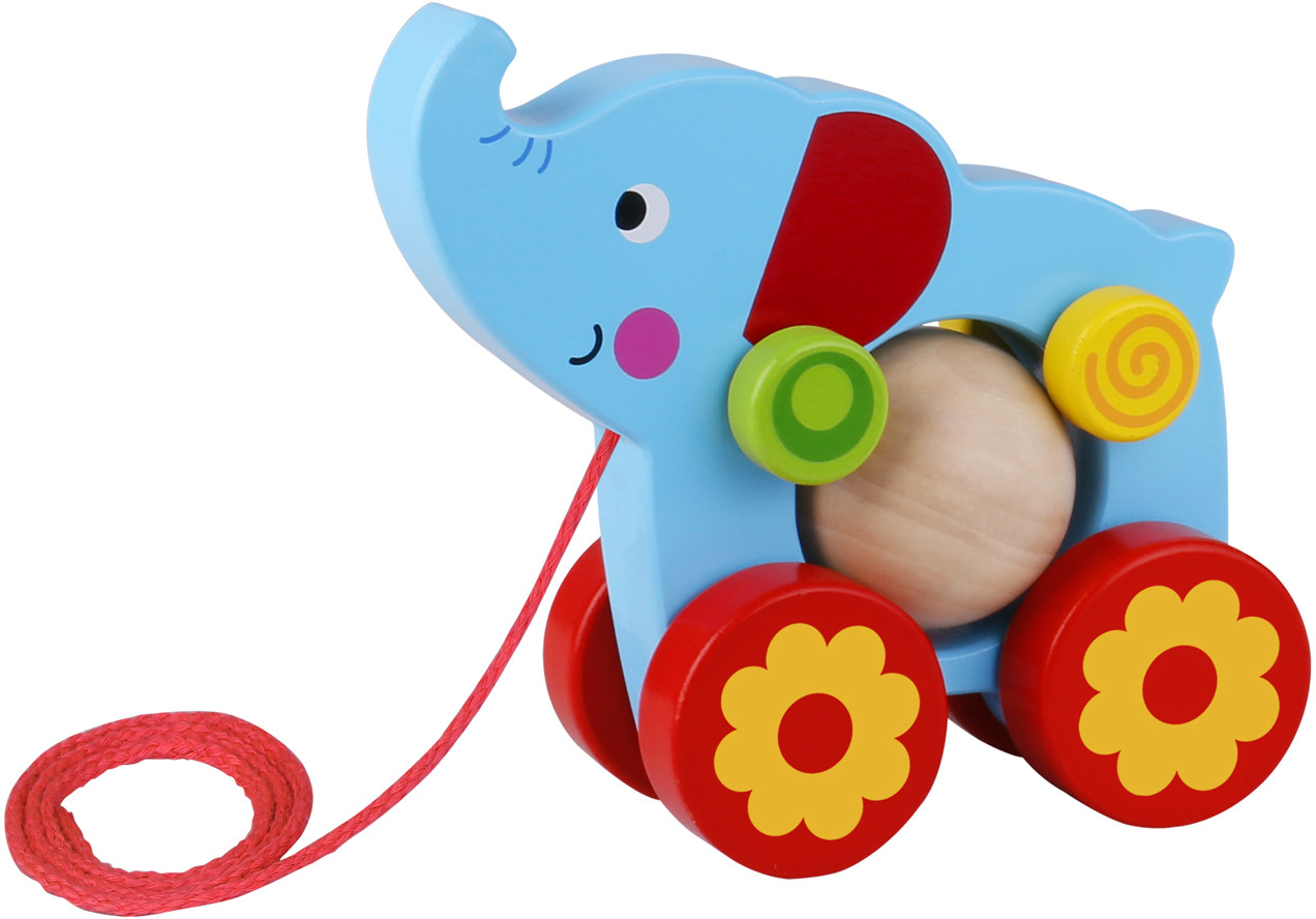 TOOKY TOY Tooky Toy SŁOŃ Z KULKĄ DO CIĄGNIĘCIA TKE006 46073