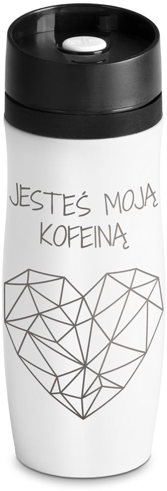 Murrano Kubek Termiczny Termos Biały Serce GRAWER KUB-B-030