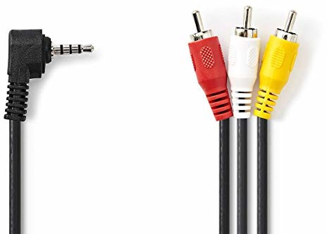 Nedis kabel audio (wtyczka jack 3,5 mm na wtyk cinch 3,5 mm) CVGB22400BK10