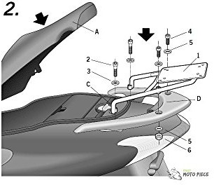 Topcase Shad SHAD H0DL12ST zestaw montażowy, czarny H0DL12ST