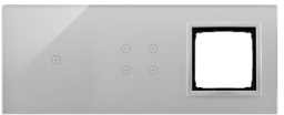 Simon Panel dotykowy Simon 54 Touch DSTR3140/71 3 moduły 1 pole dotykowe 4 pola dotykowe otwór na osprzęt Simon 54 srebrna mgła DSTR3140/71