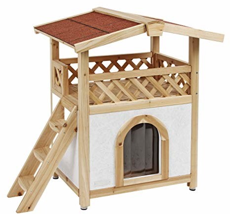 Kerbl KERBL 82660 domek kot skrobia ziemniaczana Alpin 88 x 57 x 77 cm, naturalny, Outdoor