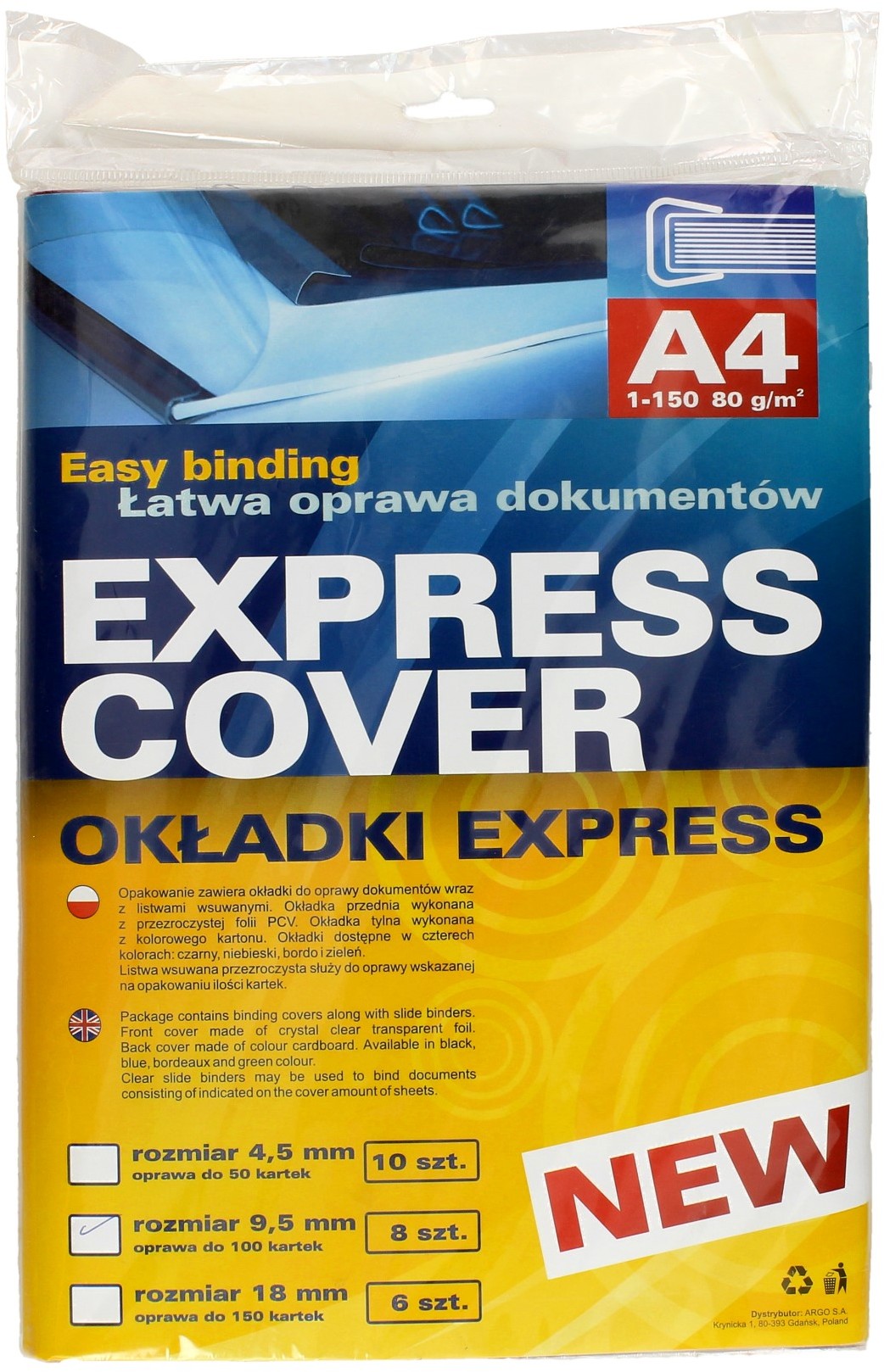 Argo Zestaw do oprawy dokumentów czerwony 9.5mm Express (8)