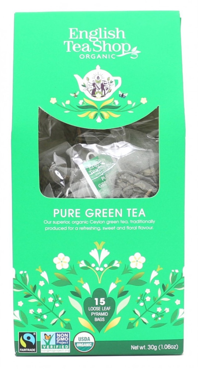ENGLISH TEA ENGLISH TEA - herbata zielona Pure Green Tea  15 Piramidek 68027505949