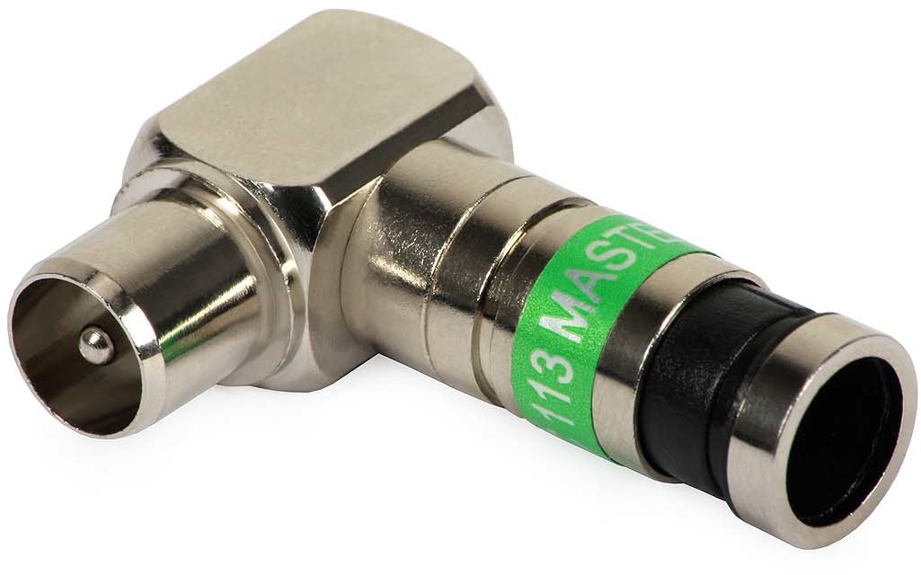 Master Connectors Wtyk kompresyjny kątowy 90 IEC 113 E3008