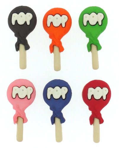 Récréatys Récréatys 7112 06955 guziki dekoracyjne z nylonu, motyw loli, 6 sztuk 6955