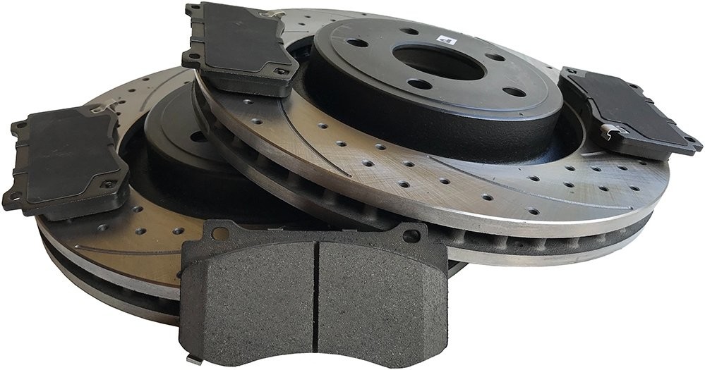 MIKODA Przednie klocki + WIERCONE tarcze hamulcowe Jeep Grand Cherokee SRT-8 2010 53032 NMD1149