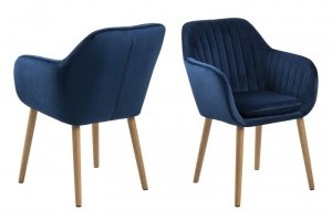 D2.Design Krzesło Emilia Velvet deep blue 112659