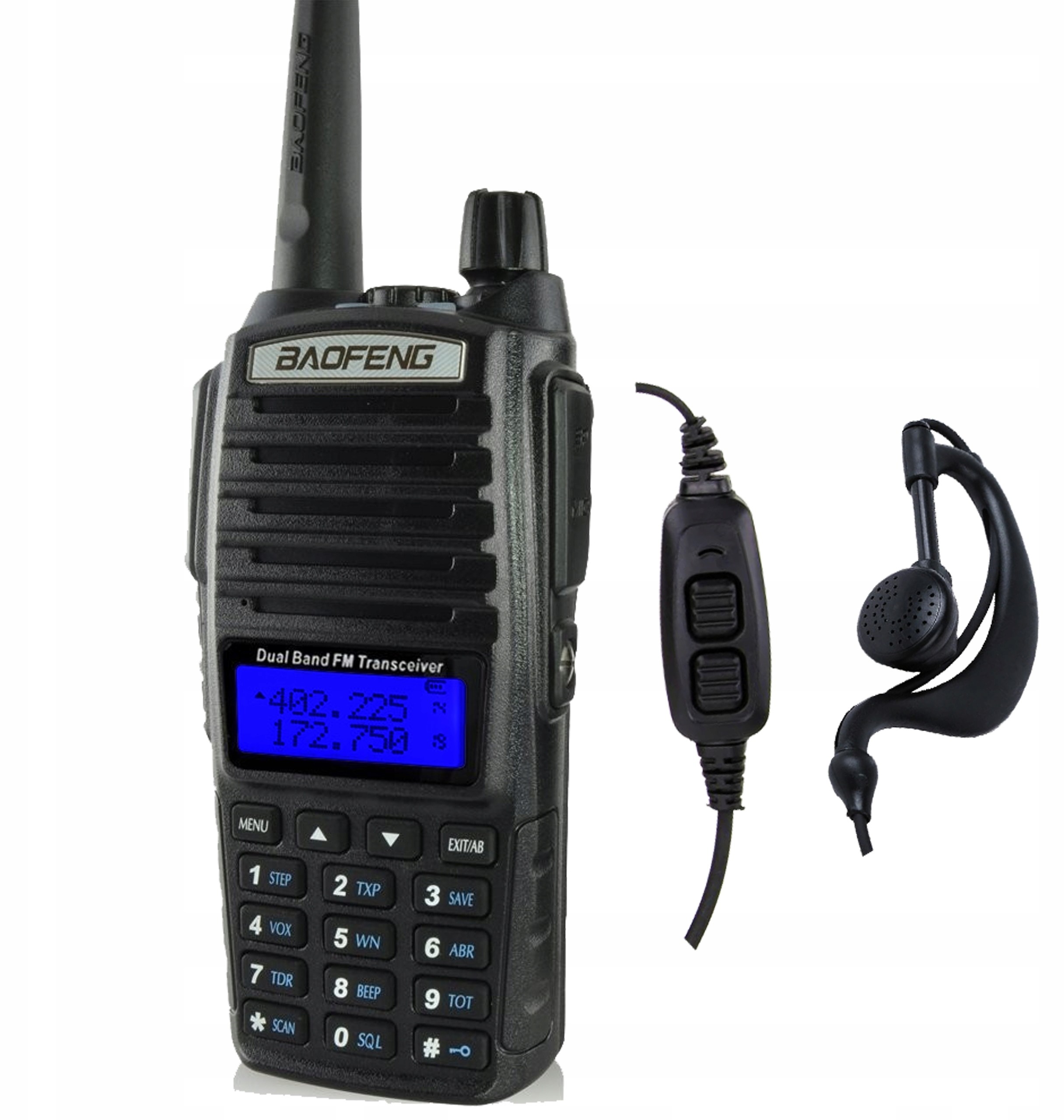 Baofeng Oryginalny UV-82 5W ant. 17cm zest. słuch.
