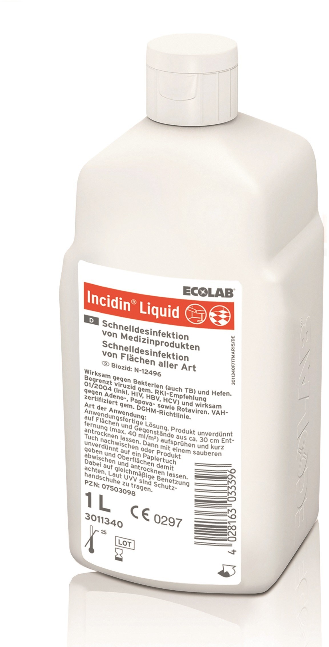 Ecolab INCIDIN Liquid Spray do szybkiej dezynfekcji powierzch. 1l
