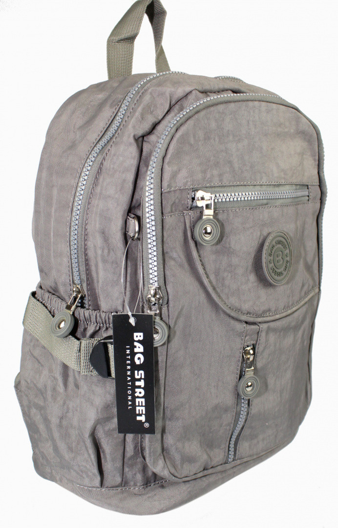 Bag Street Praktyczny Plecak Materiałowy BAG STREET 2216 SZARY 35 x 26 x 15 cm