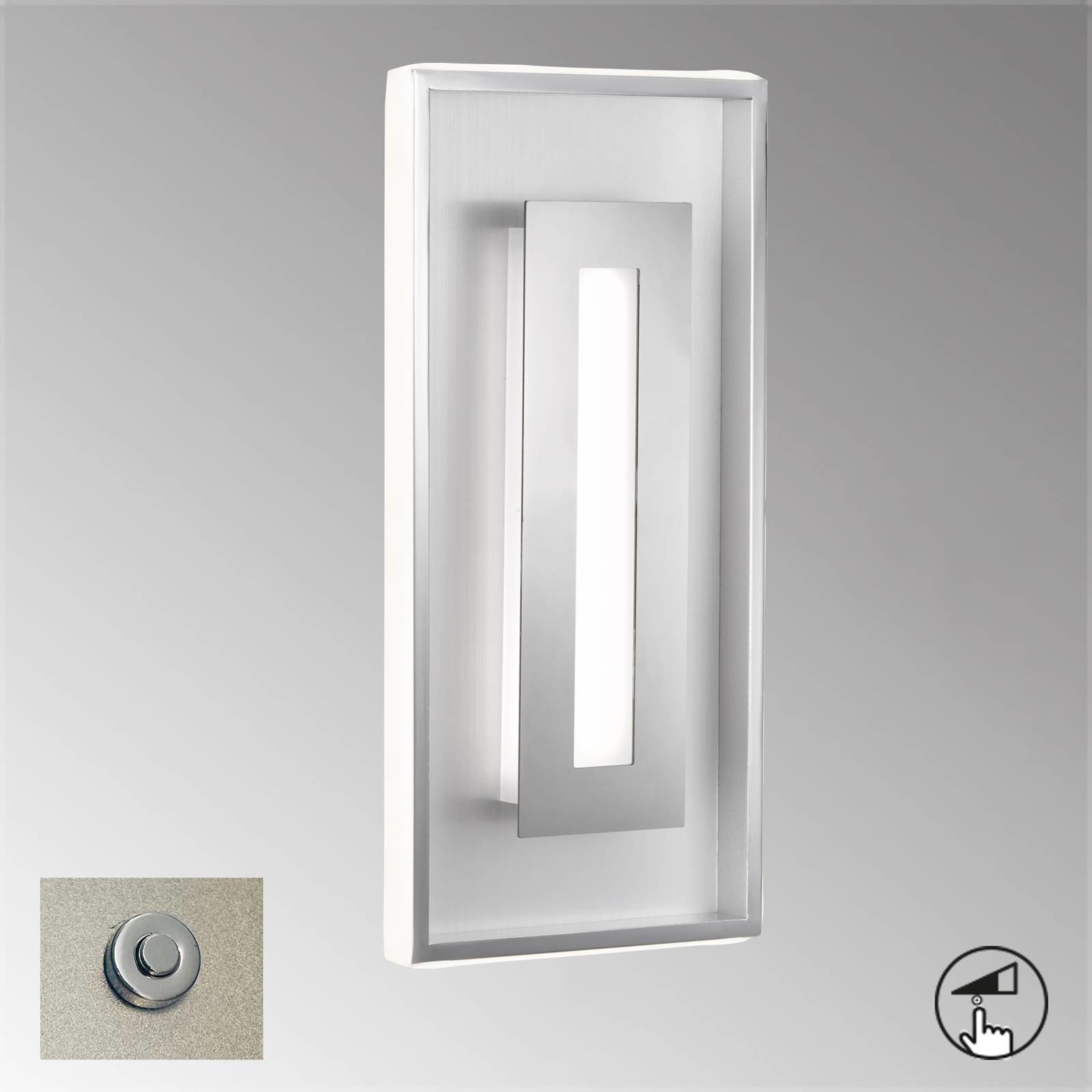 Fischer&Honsel HONSEL GMBH Kinkiet LED Bug, ściemniany, chrom/aluminium