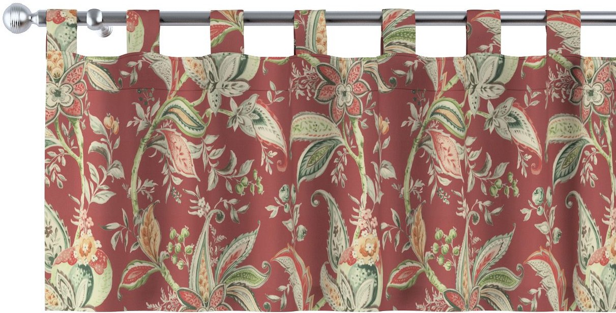 Dekoria Lambrekin na szelkach wzory roślinne i kwiatowe na czerwono-ceglanym tle 260 × 40 cm Gardenia 1357-142-12