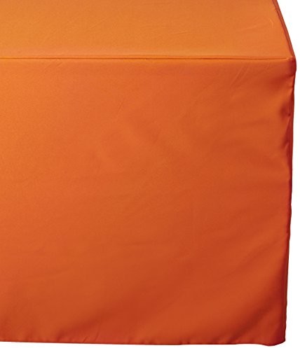 LA Linen La Linen poliester poplin Fitted tablecloth for 6-foot Table TCpopFitted_6Ft_OrangeP48