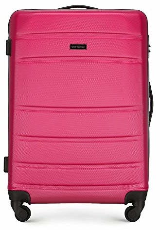 WITTCHEN Stabilna średnia walizka na kółkach, walizka podróżna, Rosa (różowy) - 56-3A-65 56-3A-65