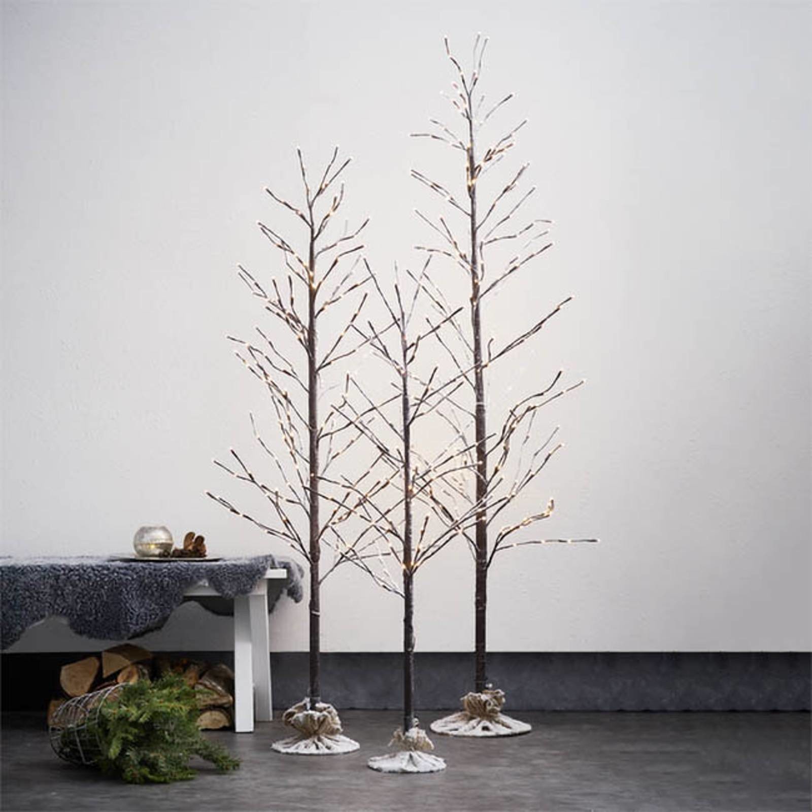 STAR TRADING Drzewko LED Tobby Tree IP44 brązowe 150cm