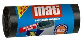 Mati Worki na śmieci 35l 15 szt. czarne 0438