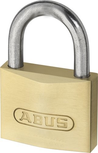 Abus 65ib/50 mosiądz kłódka 50 mm stal szlachetna szekla Carded