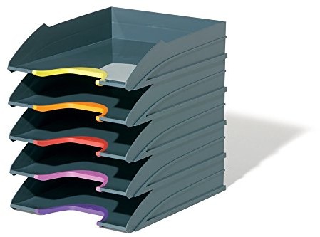 Durable zestaw 2 tacek na dokumenty, model: Varicolor Tray Set Duo, wielokolorowa 5 szt. 770557