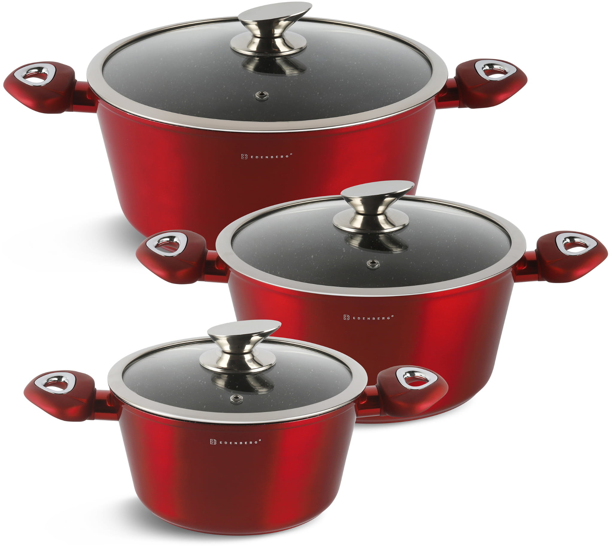 Edenberg Zestaw garnków marmurowych EB-7425