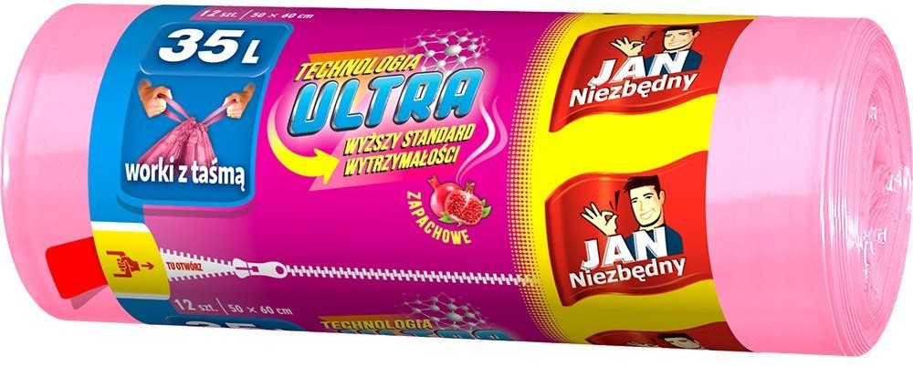 JAN Niezbędny Niezbędny worki na śmieci LD Ultra Zapach 35l/12szt.