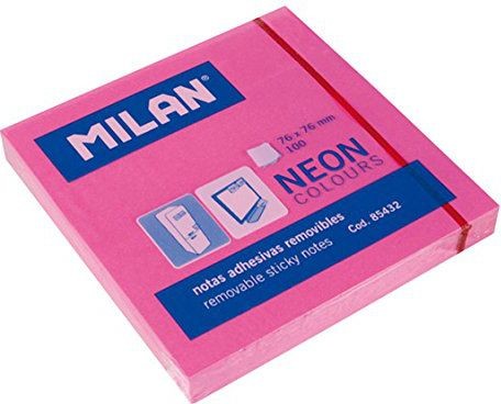 MILAN MILAN Karteczki neonowe 75x75 mm różowe WIKR-935722 WIKR-935722