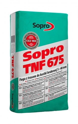 Sopro Fuga do kamienia naturalnego z trasem TNF 675 szary brukowy (13) 25 kg