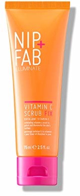 Nip + Fab Nip+Fab Vitamin C Fix | Peeling do Twarzy z z Witaminą C | Olej Kokosowy | Nasiona Kawy | Oczyczający Peeling do Twarzy | Rozjaśniona Skóra | Wygładzone Drobne Zmarszczki | 75 ml