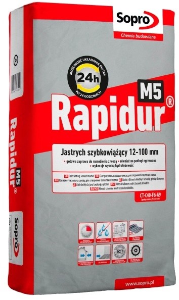 Sopro Jastrych szybkowiążący Rapidur M5 12-100 mm 25 kg 747/25